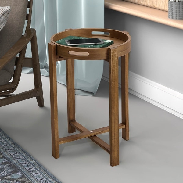 WallBeyond Round Tray Side Table