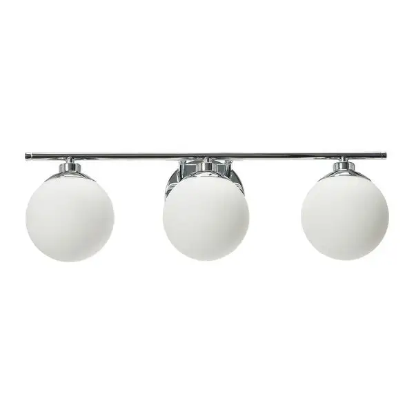 Robert Stevenson Lighting Lorne - Metal and Frosted Glass 3-Light Vanity Light