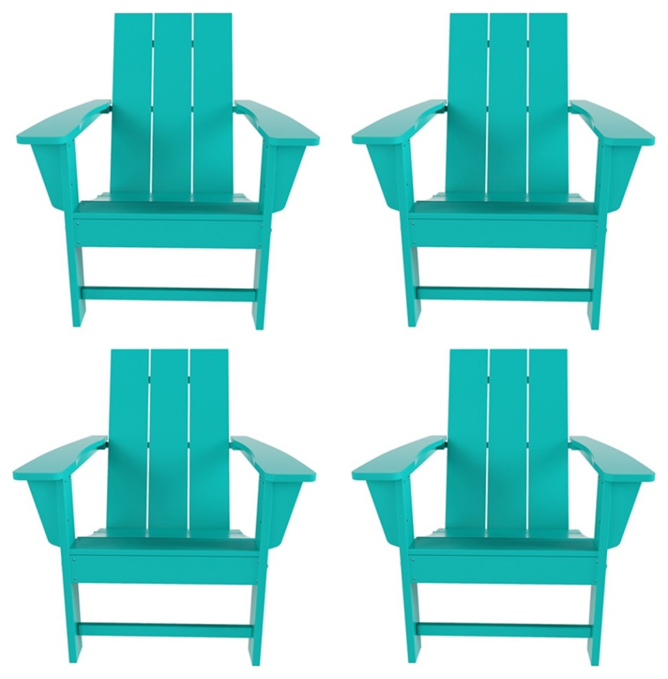 Palms Modern Folding Poly Adirondack Chair (Set of 4)   Contemporary   Adirondack Chairs   by Homesquare  Houzz