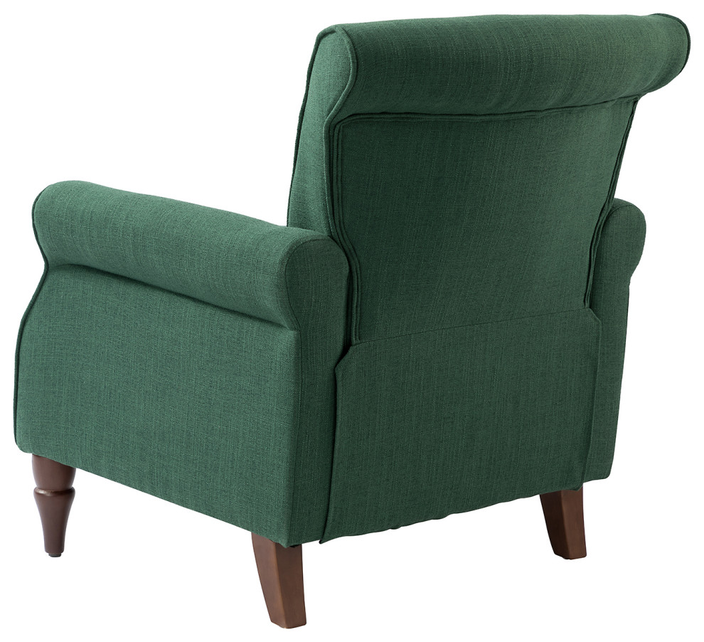 32.5 quotWooden Upholstered Accent Chair With Arms Set of 2   Traditional   Armchairs And Accent Chairs   by Karat Home  Houzz