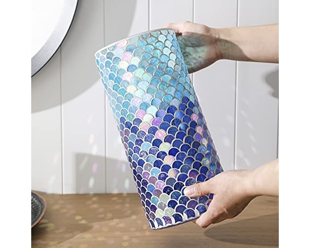 X 12 quot Mosaic Mirror Flower Vase