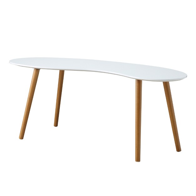 Oslo Bean Shaped Coffee Table White bamboo Breighton Home