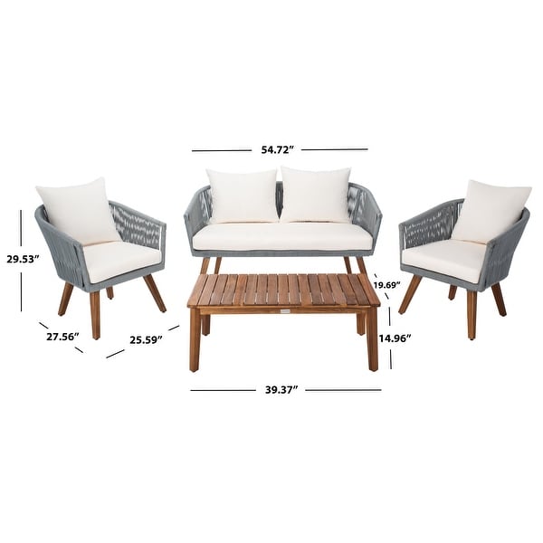 SAFAVIEH Outdoor Velso 4 Pc Living Set