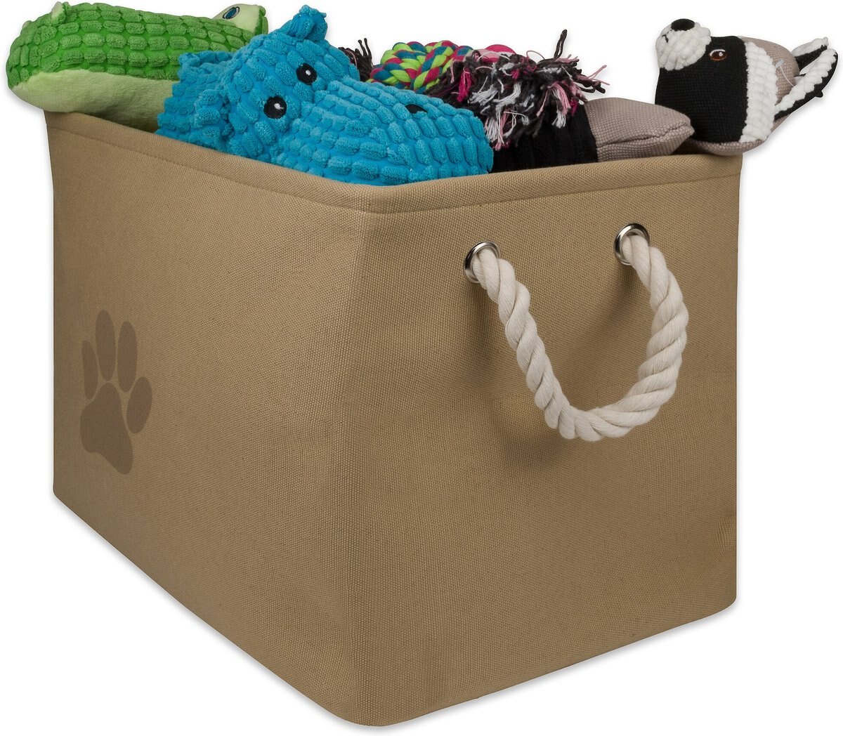 Bone Dry Paw Print Rectangle Dog Storage Bin