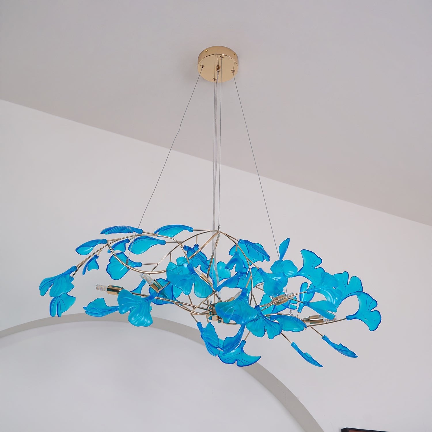 Acrylic Ginkgo Leaf Chandelier