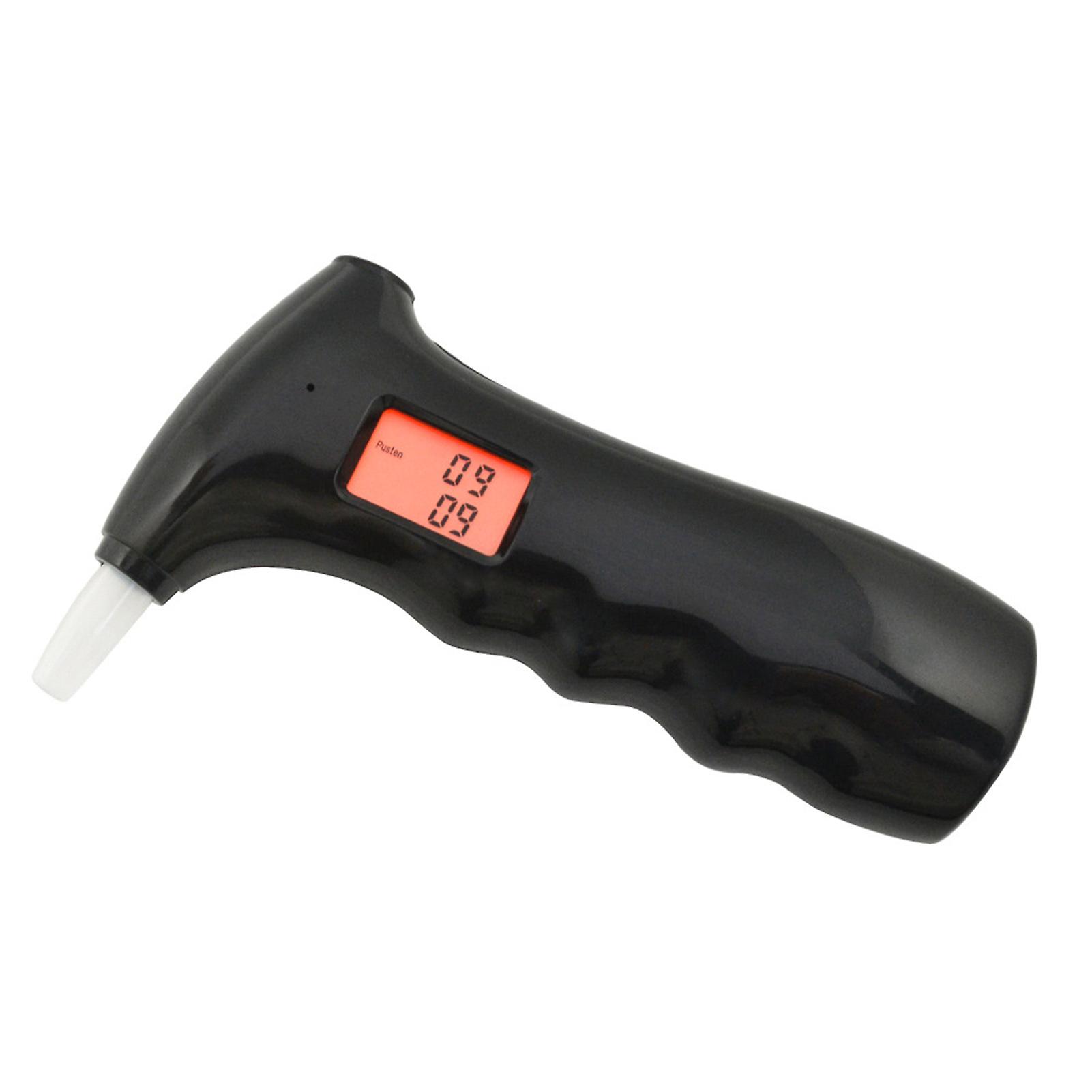 Black Breathalyzer Alcohol Tester Portable Breathalyzer High-accuracy Digital Breath Alcohol Tester With 5 Spare Mouthpieces
