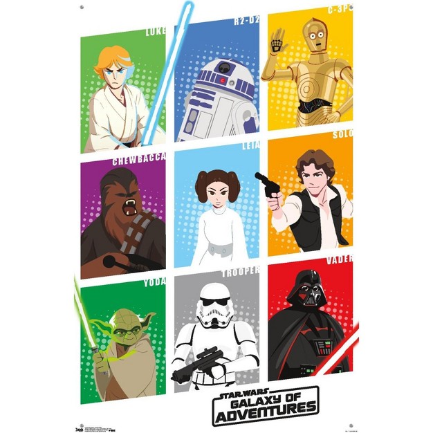 Trends International Star Wars Saga Galaxy Grid Unframed Wall Poster Prints