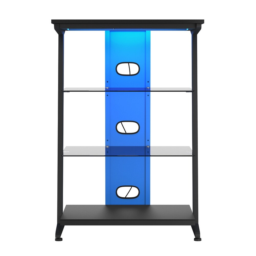 Dardashti 4 Tiered Tempered Glass Adjustable Gaming Shelf