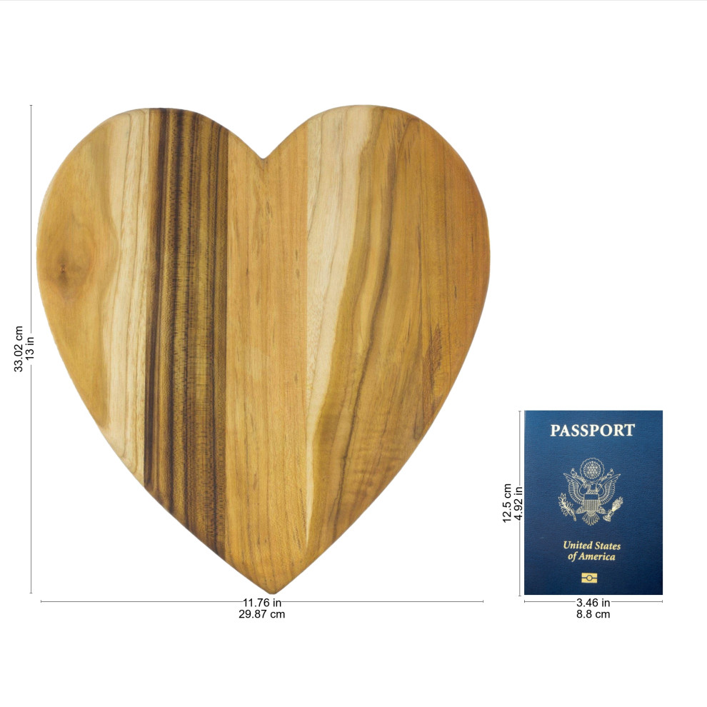 NOVICA Heart Of Cooking And Teak Wood Cutting Board   Cutting Boards   by NOVICA  Houzz