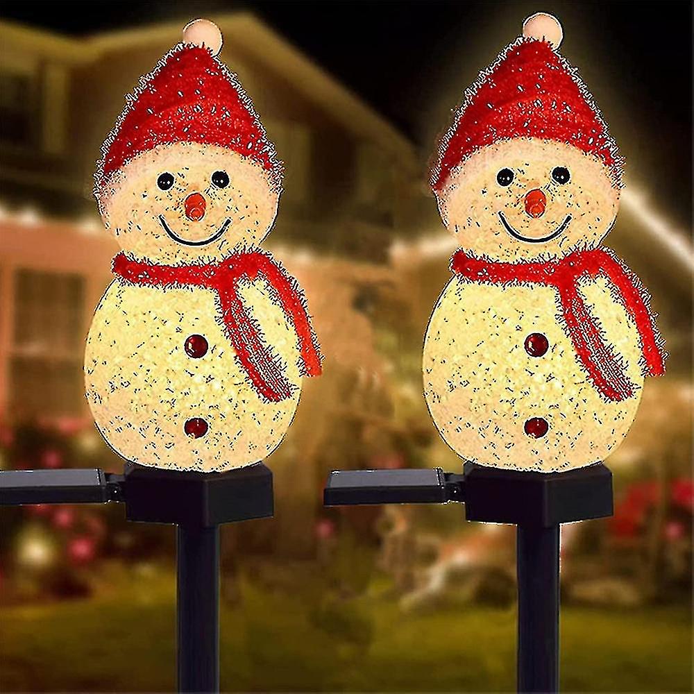 Christmas Snowman Solar Pathway Light Stake Yard Patio Porch Garden Xmas Decor Landscape Lights