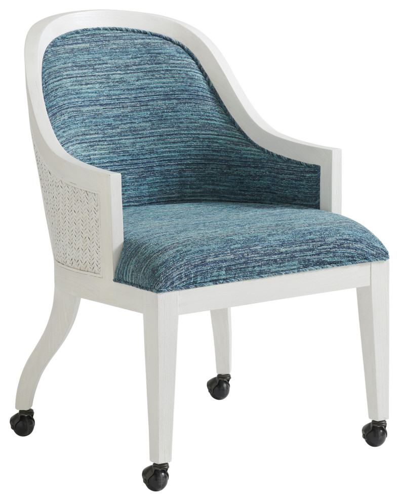 Bayview Arm Chair With Casters   Beach Style   Dining Chairs   by Homesquare  Houzz