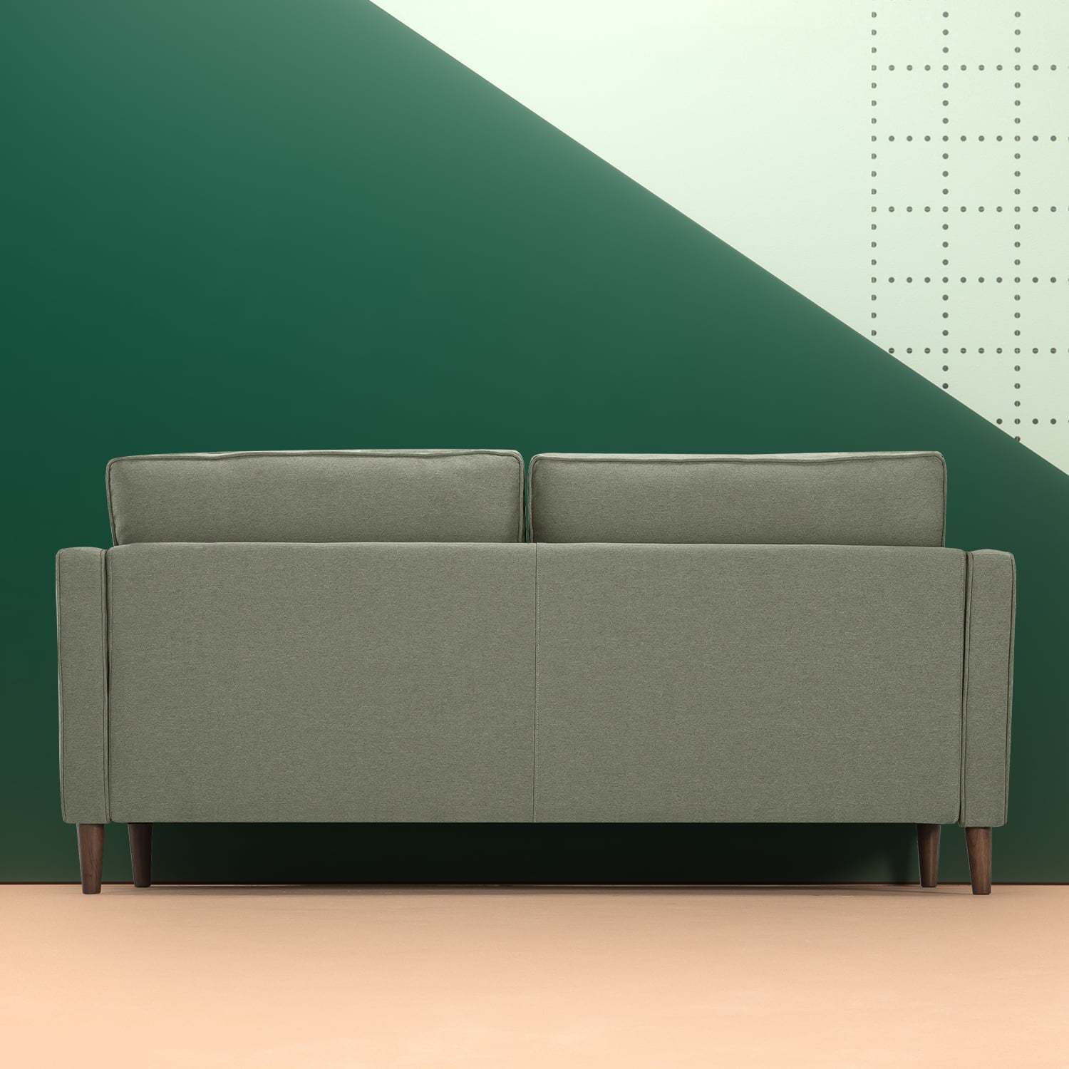 Zinus Lauren Sofa, Green Polyester