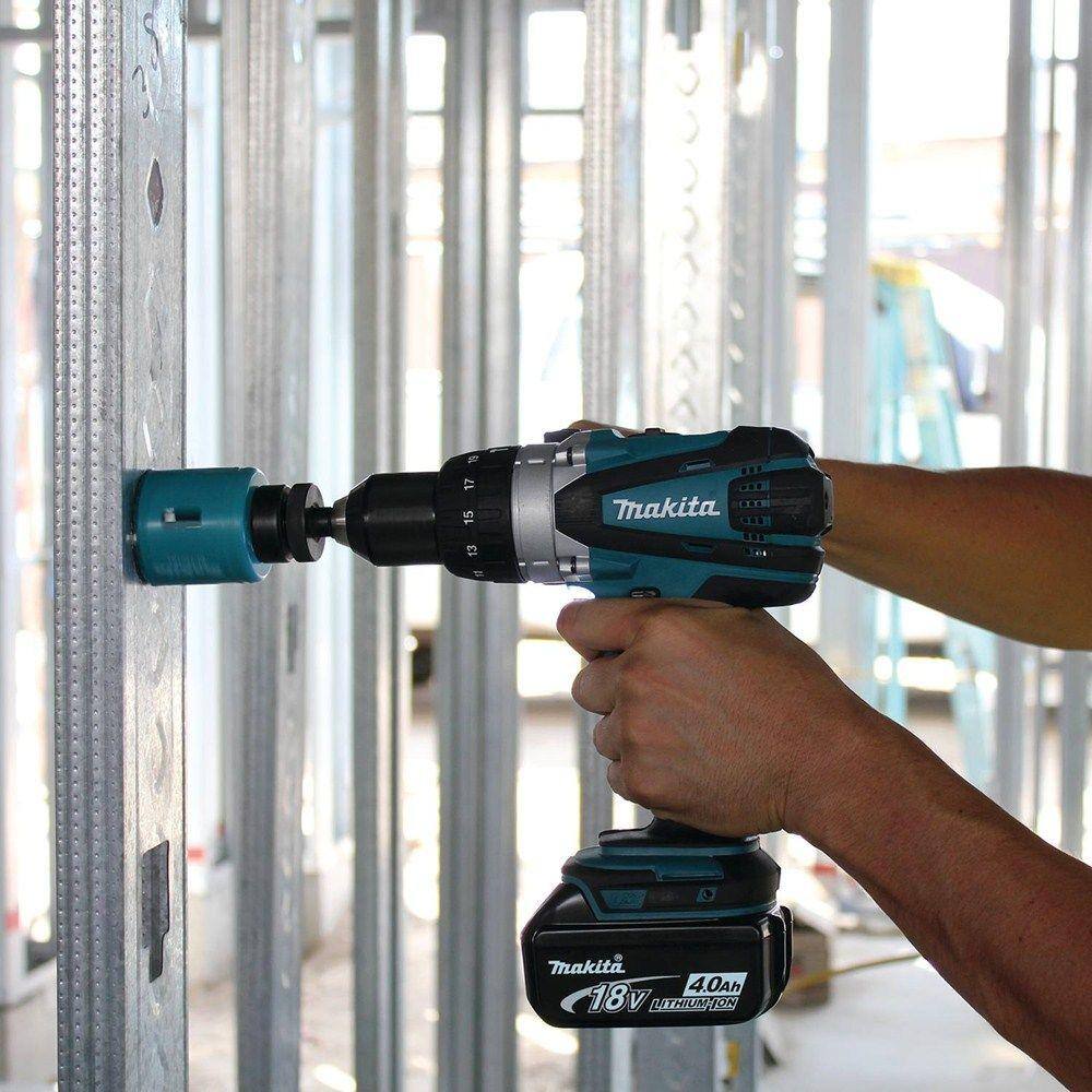 Makita 18V LXT Lithium-Ion 12 in. Cordless Hammer DriverDrill Kit with (2) Batteries (4.0 Ah) Charger and Hard Case XPH03MB