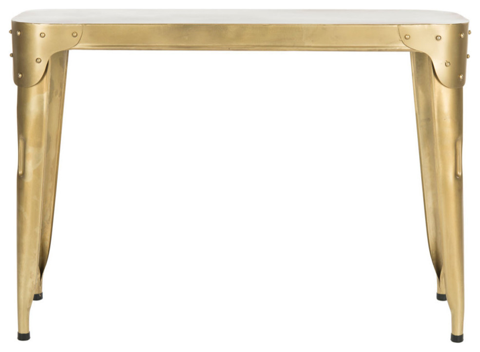 Sheena Iron Console Table  Gold   Industrial   Console Tables   by Rustic Home Furniture Deco  Houzz