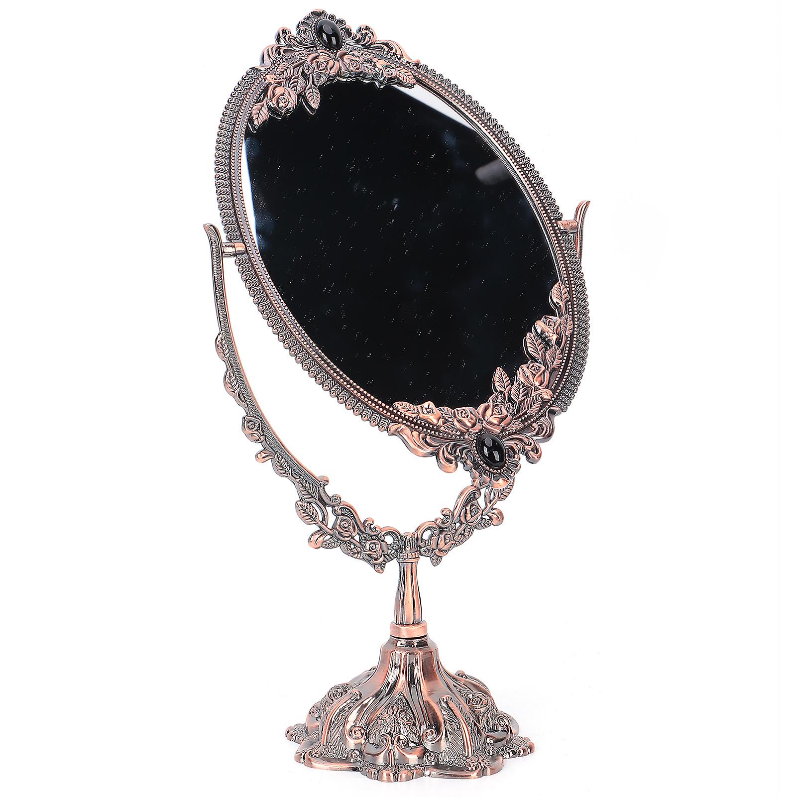 Makeup Mirror Europeanstyle Metal Retro Doublesided Mirror For Bathroom Bedroom Dressing