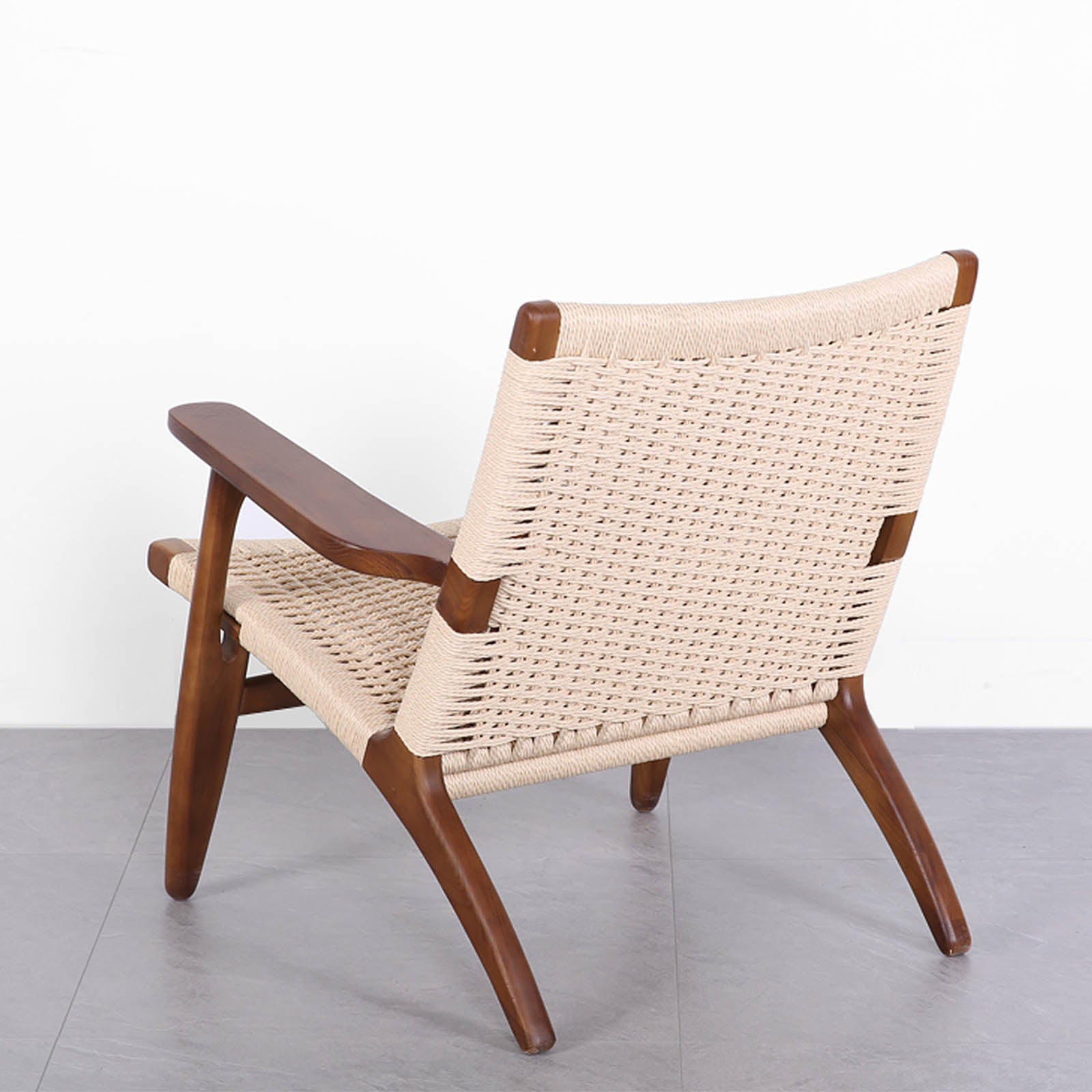 Solid Wood And Cord Lounge Chair  Ws-086-W