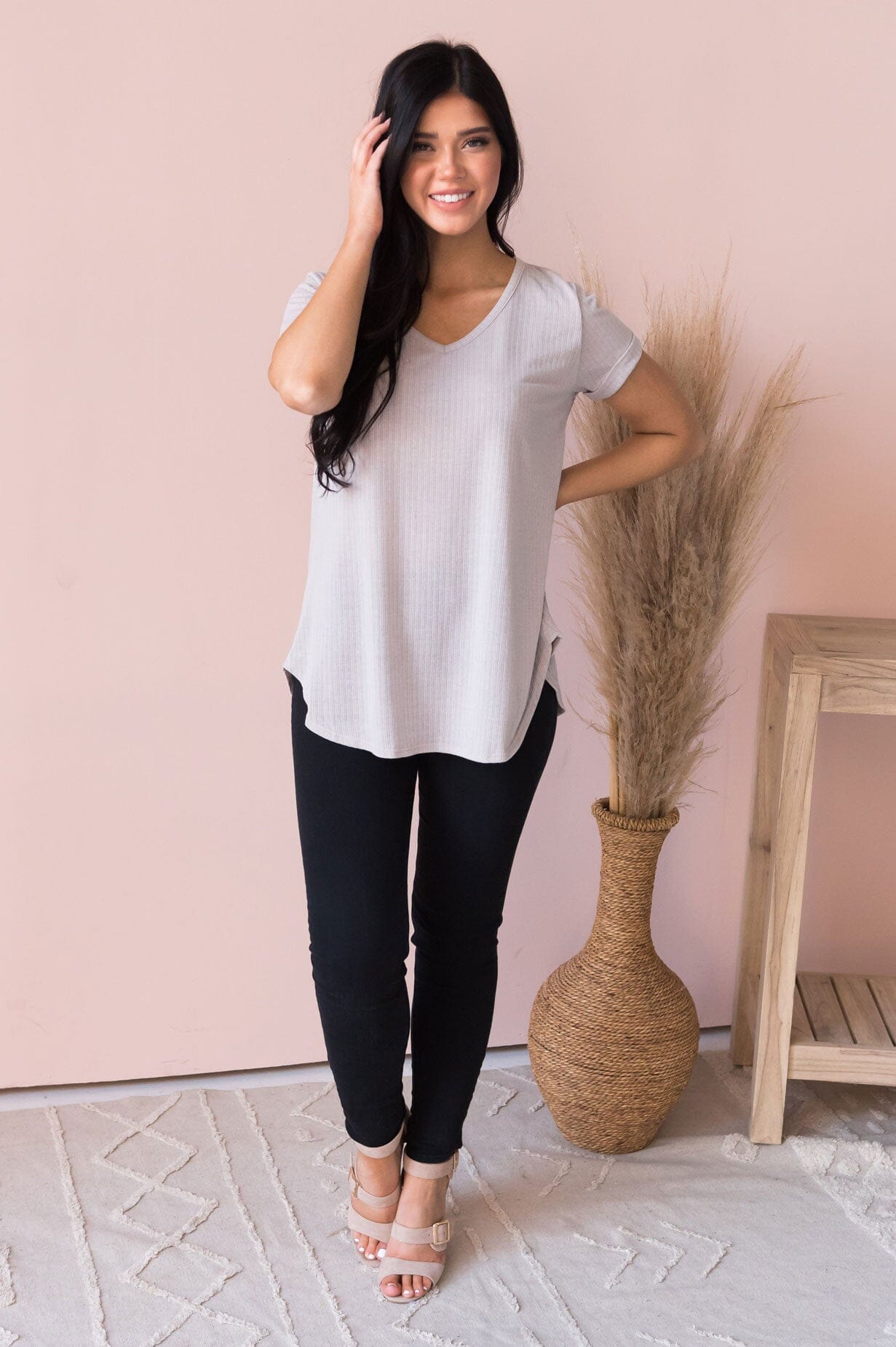 Your Favorite Ribbed Modest Tee