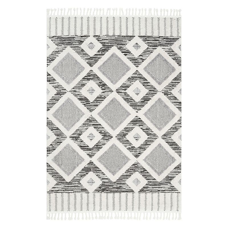 nuLOOM Journey Shaggy Checkered Tiles Area Rug