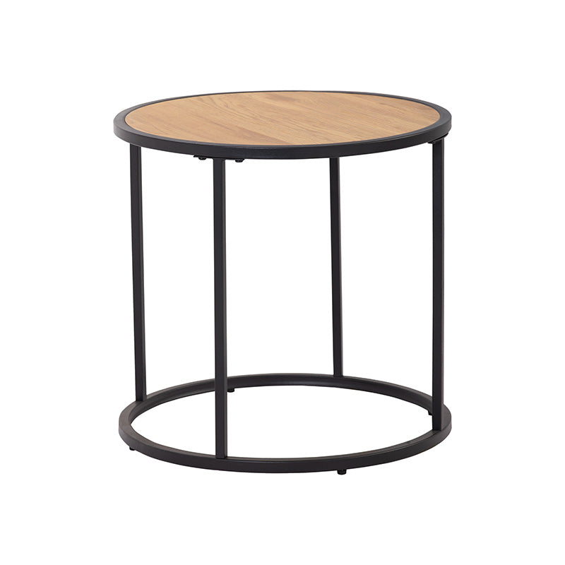 BRADFORD Side Table 45cm - Natural & Black