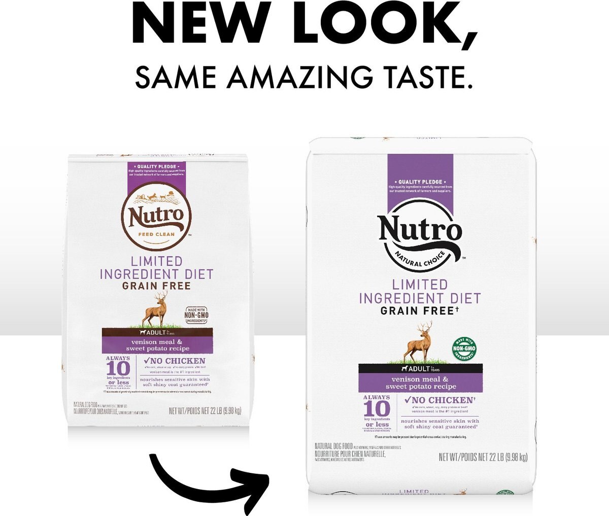 Nutro Limited Ingredient Diet Sensitive Support with Real Venison Meal and Sweet Potato Grain-Free Adult Dry Dog Food