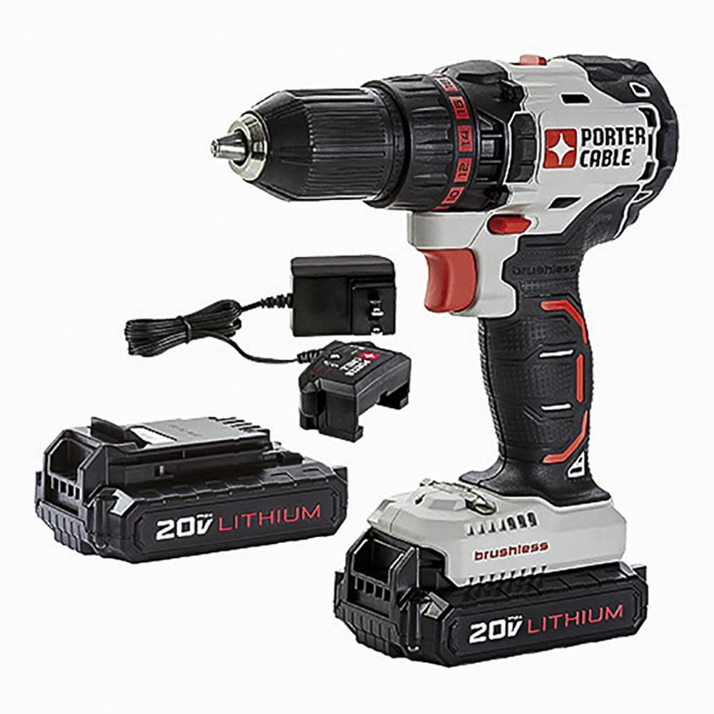 PC 20V MAX Brushless Lithium-Ion Cordless Drill (PCC608LB) Kit ;