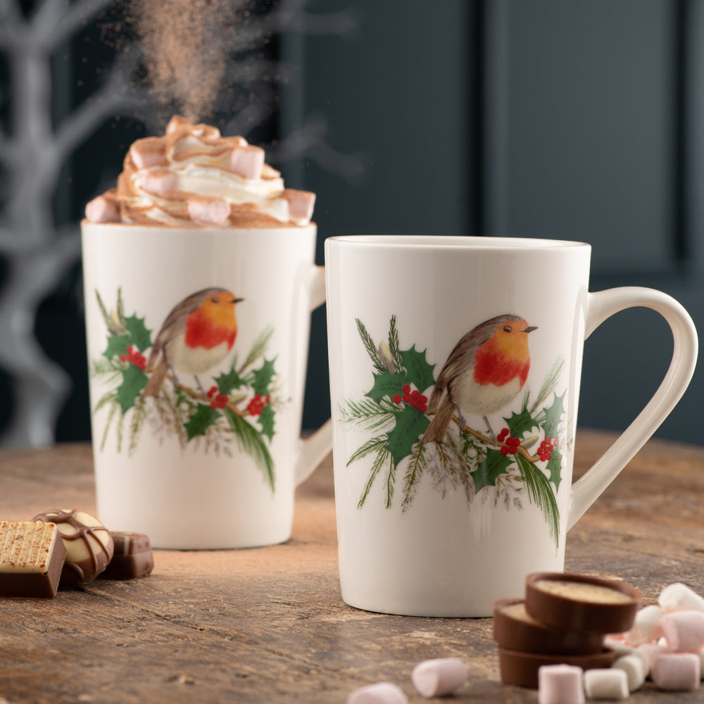 Aynsley Robin Latte Mugs Set of 2