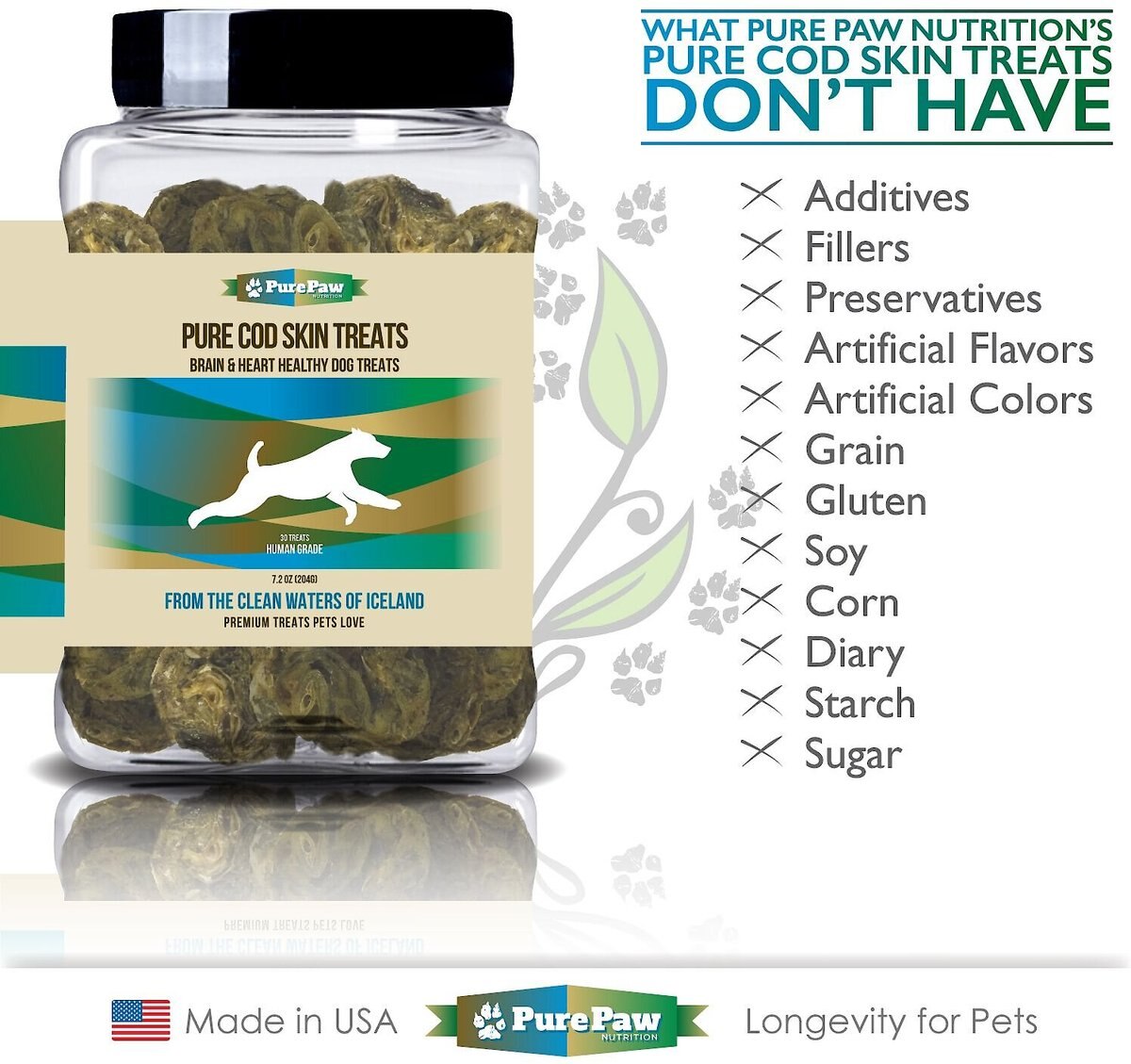 Best Paw Nutrition Wild Pure Cod Skin Dog Treats