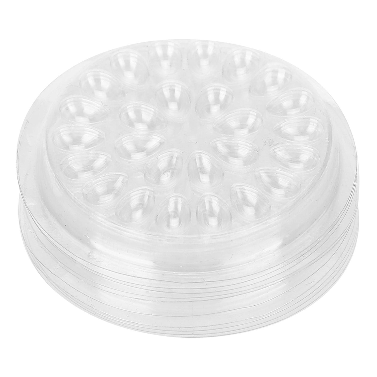 50pcs Disposable Eyelash Glue Holder Transparent Plastic Eye Lash Extension Glue Stand Pad