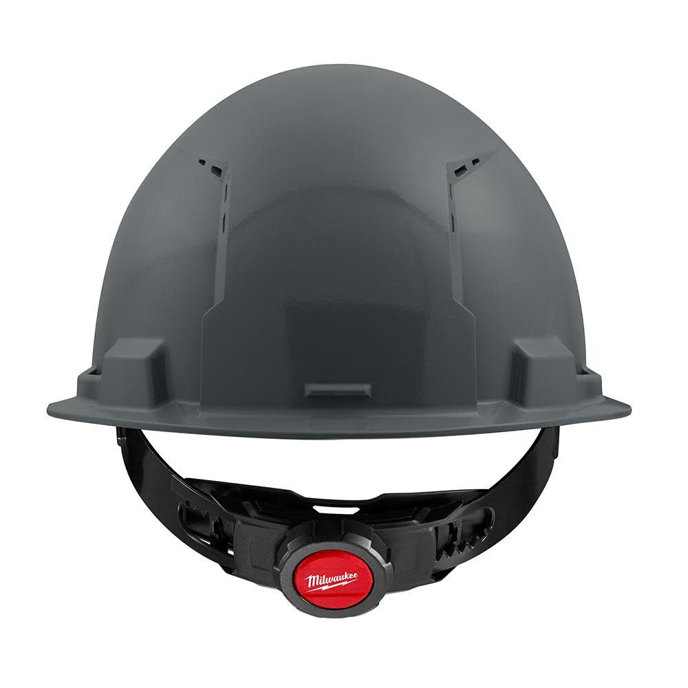 Milwaukee Gray Front Brim Vented Hard Hat with 4pt Ratcheting Suspension Type 1 Class C