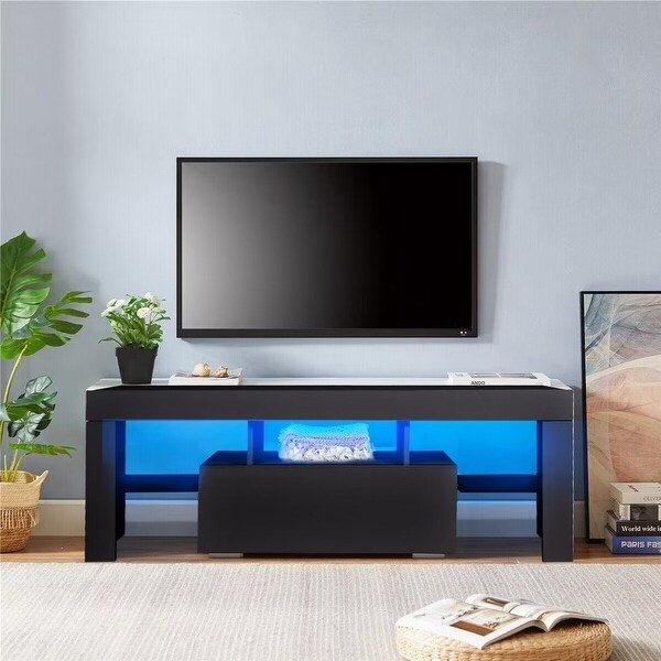 TV stand with Storage 55 inch LED TV Media Console Entertainment Center - 73 inches in width