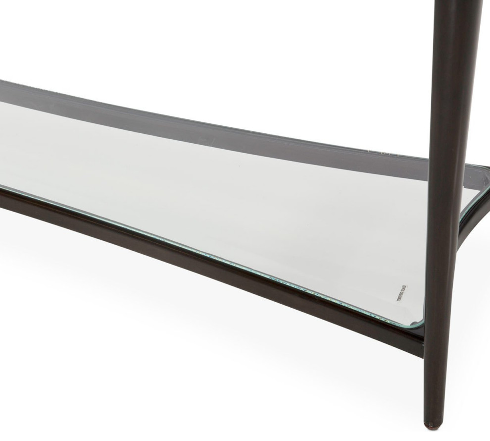 Aico Amini Paris Chic Console Table in Espresso   Midcentury   Console Tables   by AMOC  Houzz