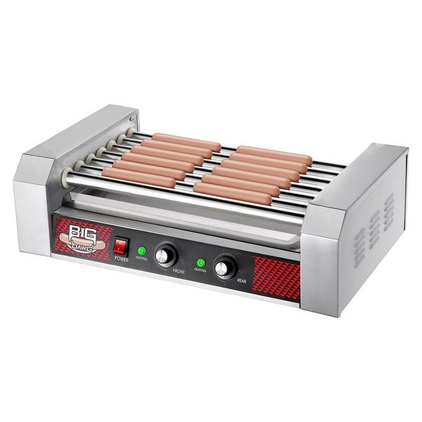 Hot Dog Roller Machine �C Stainless-Steel Cooker with 7 Non-Stick Rollers by Great Northern Popcorn