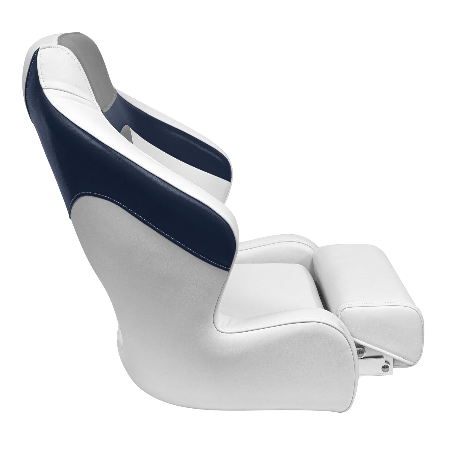 Wise 3338-1773 Baja XL Bucket Seat with Flip-Up Bolster， Brite White / Marble Grey / Midnight Navy