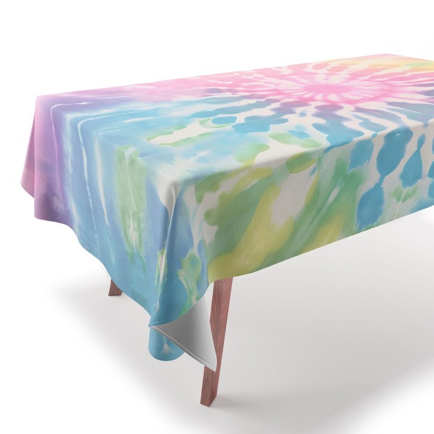 Emanuela Carratoni Boho Rainbow Tie Dye Tablecloth deny Designs