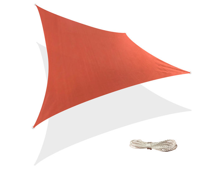 Backyard Expressions 12 x 12 Sun Shade Sail UV Block Canopy， Terra Cotta Red - 913566