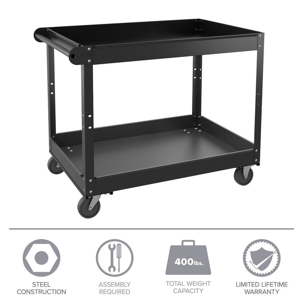 Hirsh RTA Utility Cart 36 x 24  Black   6.100 X 26.380 X 38.980