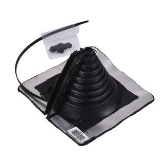 Oatey Retro Master Flash 8 in. x 8 in. Vent Pipe Roof Flashing with 14 in. - 4 in. Adjustable Diameter 14049