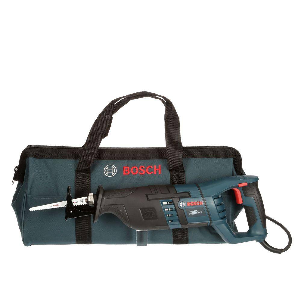 Bosch 12 Amp Corded 1 in. Variable Speed Compact Reciprocating Saw with All-Purpose Saw Blade and Carrying Case RS325