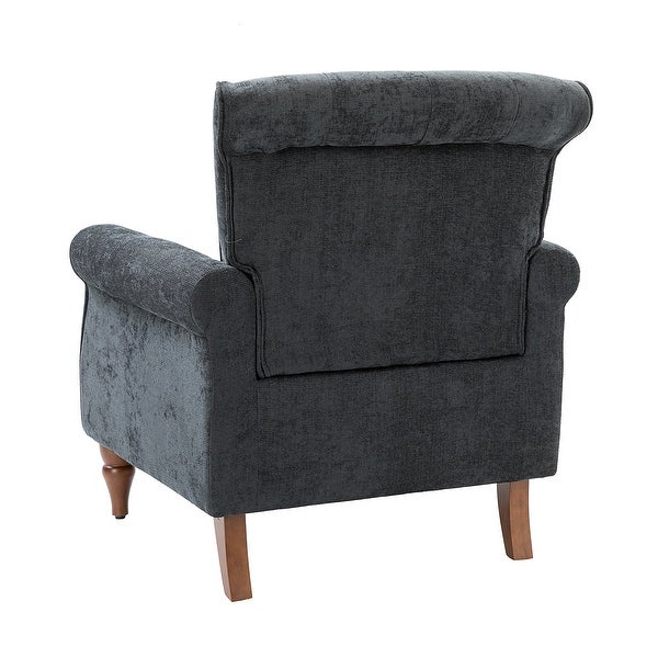 Indiges Transitional Comfy Nailhead Accent Arm Chair with Tufted Back by HULALA HOME