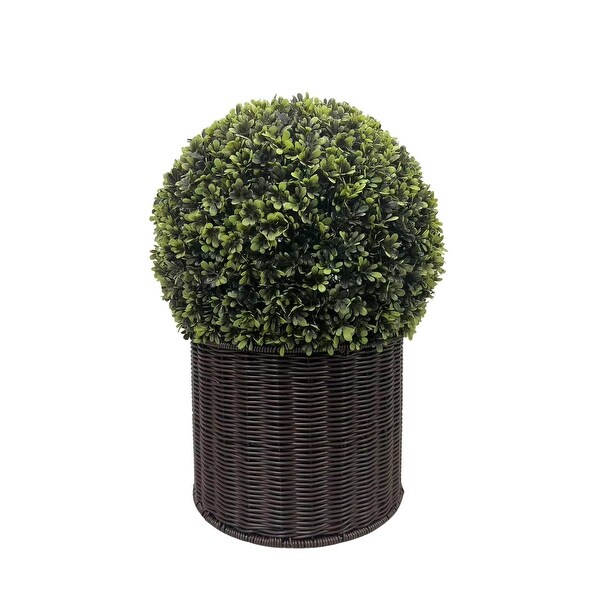 20 ball Topiary in Woven Pot，artifical faux Plant for indoor and outdoor