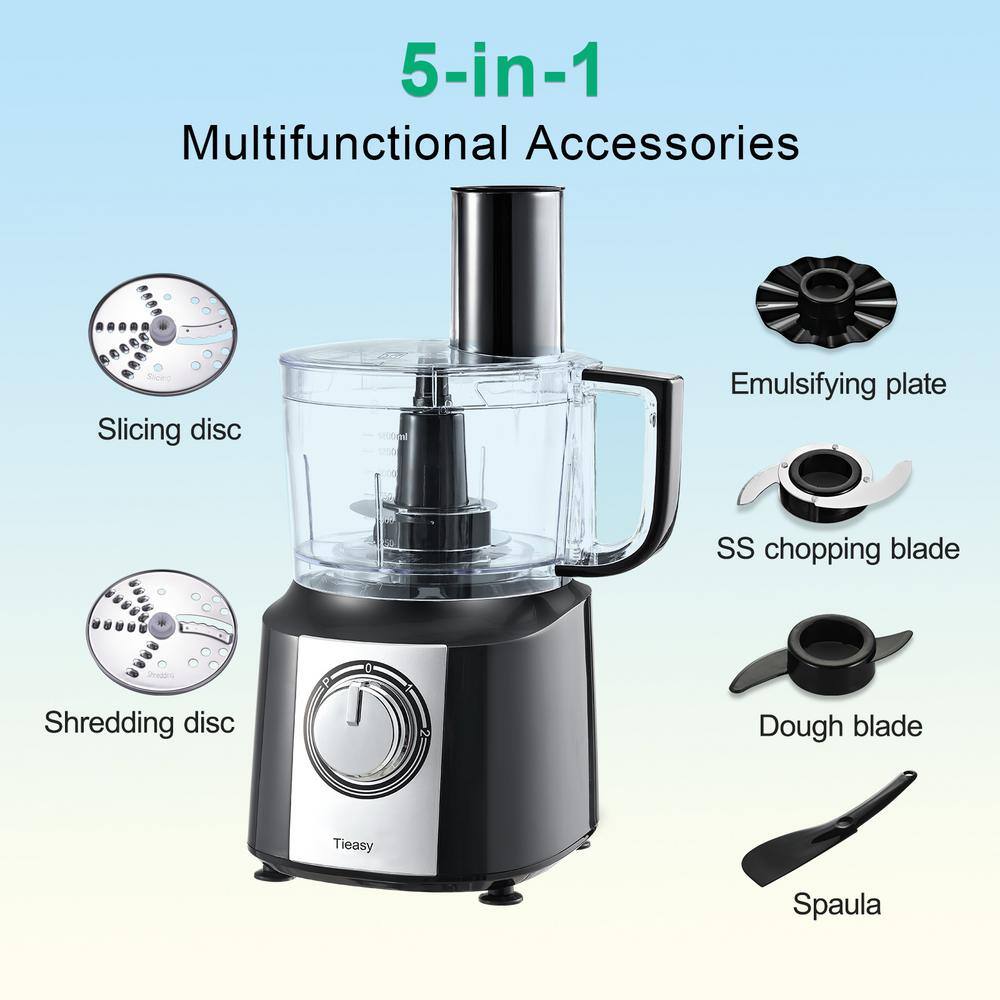 Tileon 10-Cup 2-Speed Black Food Processor AYBSZHD1330