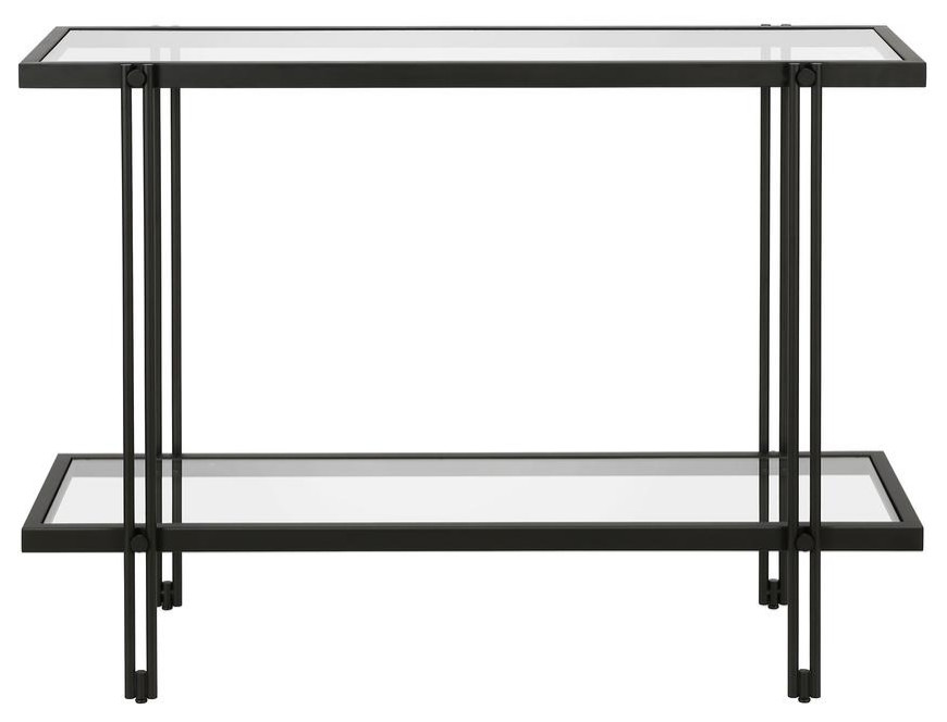 Inez 42  x27 x27Wide Rectangular Console Table in Blackened Bronze   Contemporary   Console Tables   by Homesquare  Houzz