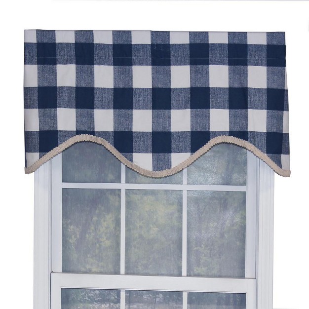 Rod Pocket Valance 50 quot X 17 quot Navy By Rlf Home