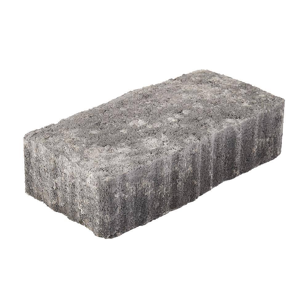 Pavestone Clayton 7 in. L x 3.5 in. W x 1.77 in. H Greystone Concrete Paver 11019534