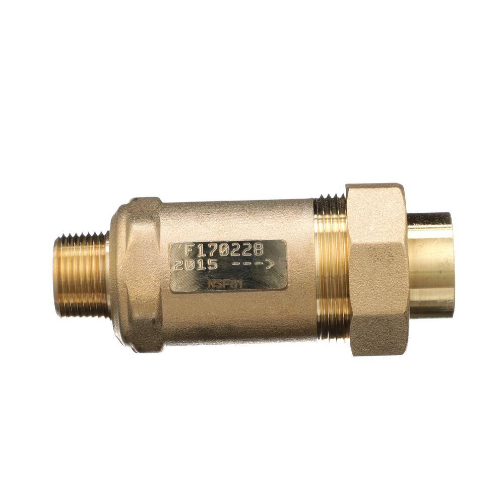 Zurn 34 in. Male Inlet x 34 in. Union Female Outlet 700XL Dual Check Valve 34MX34UF-700XL