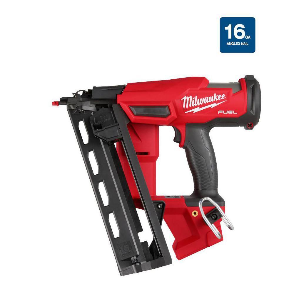 MW M18 FUEL 18-Volt Lithium-Ion Brushless Cordless Gen II 16-Gauge Angled Finish Nailer (Tool-Only) 2841-20