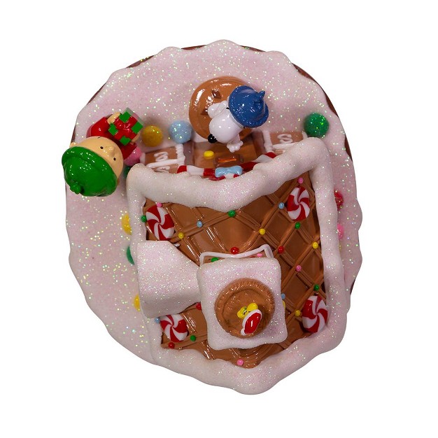 Kurt Adler Peanuts Battery operated Led Gingerbread House Table Piece