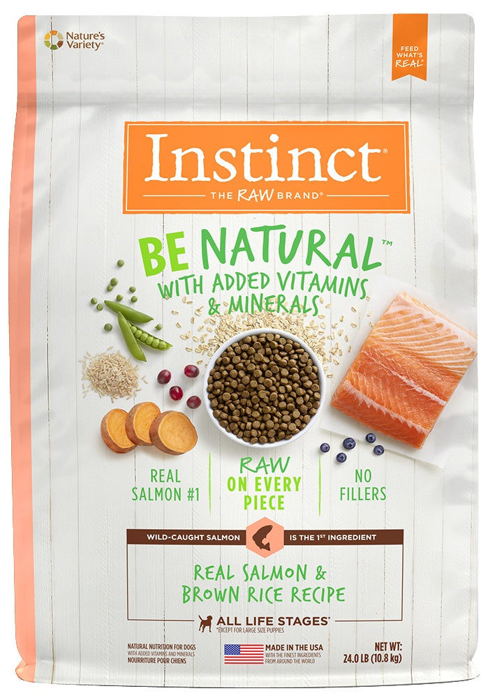 Instinct Be Natural Salmon  Brown Rice Recipe Dry Dog Food