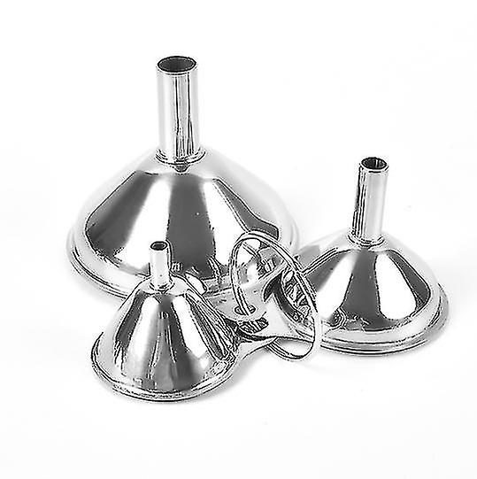 3pcs/set Stainless Steel Funnel Small Medium Large Variety Liquid Kitchen Tool