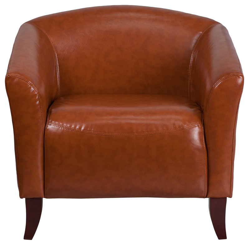 Hercules Imperial Series Cognac Leather Chair   Contemporary   Armchairs And Accent Chairs   by Pot Racks Plus  Houzz